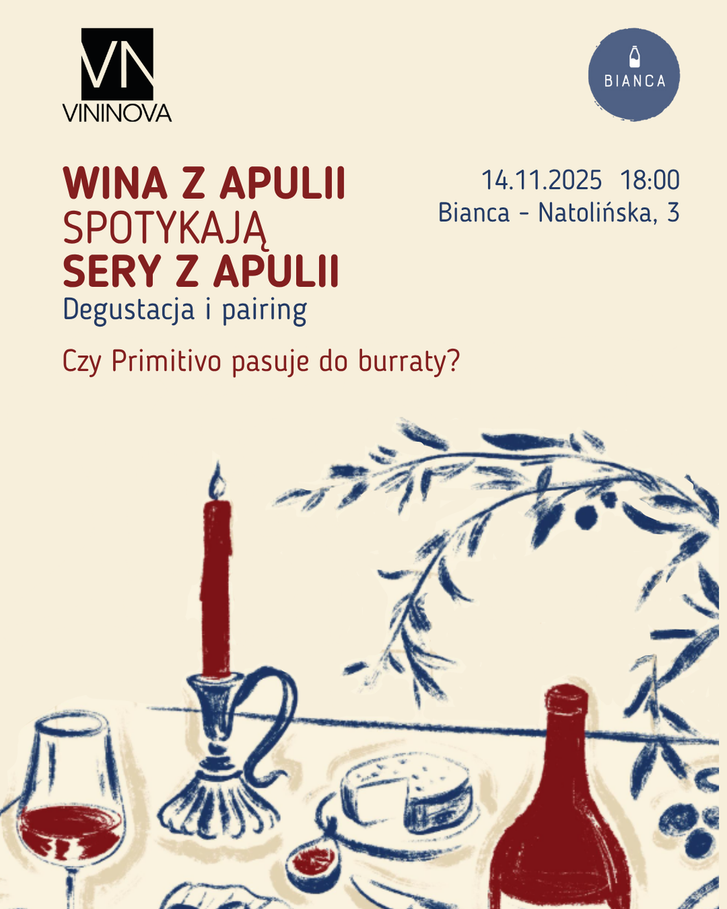 14.11 - Wina z Apulii Spotykają Sery z Apulii